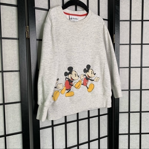 Kid's Disney Mickey Mouse Crewneck Long Sleeves Sweatshirt Grey Small - Picture 1 of 7